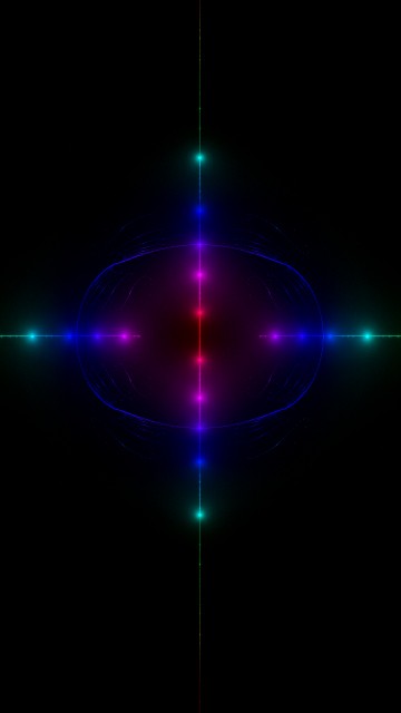 Image green light on black background
