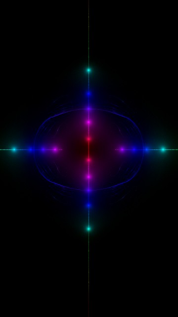 Image green light on black background
