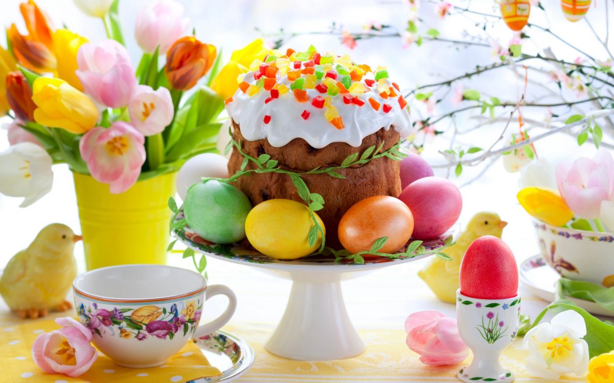 kulich, Easter, food, sweetness, dessert