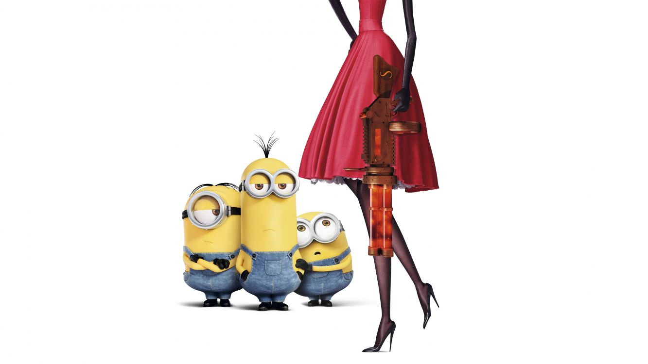 Wallpaper Minions Scarlet Overkill Poster Scarlett Overkill Stuart The Minion Bob The Minion Herb Overkill Background Download Free Image