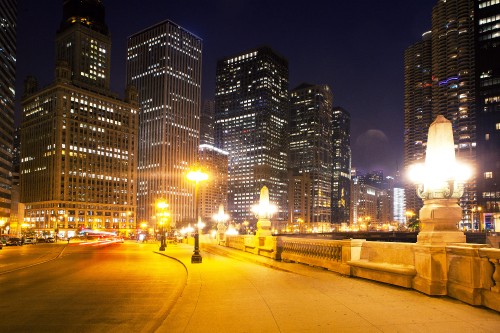 Image city buildings during night time