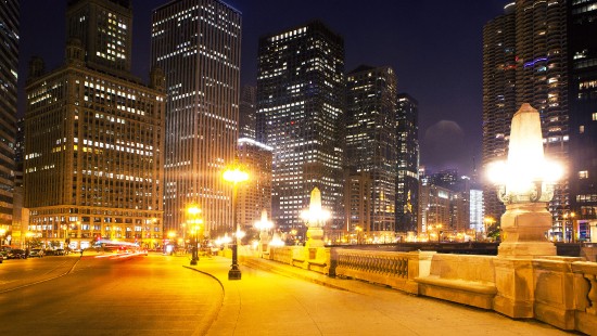 Image city buildings during night time