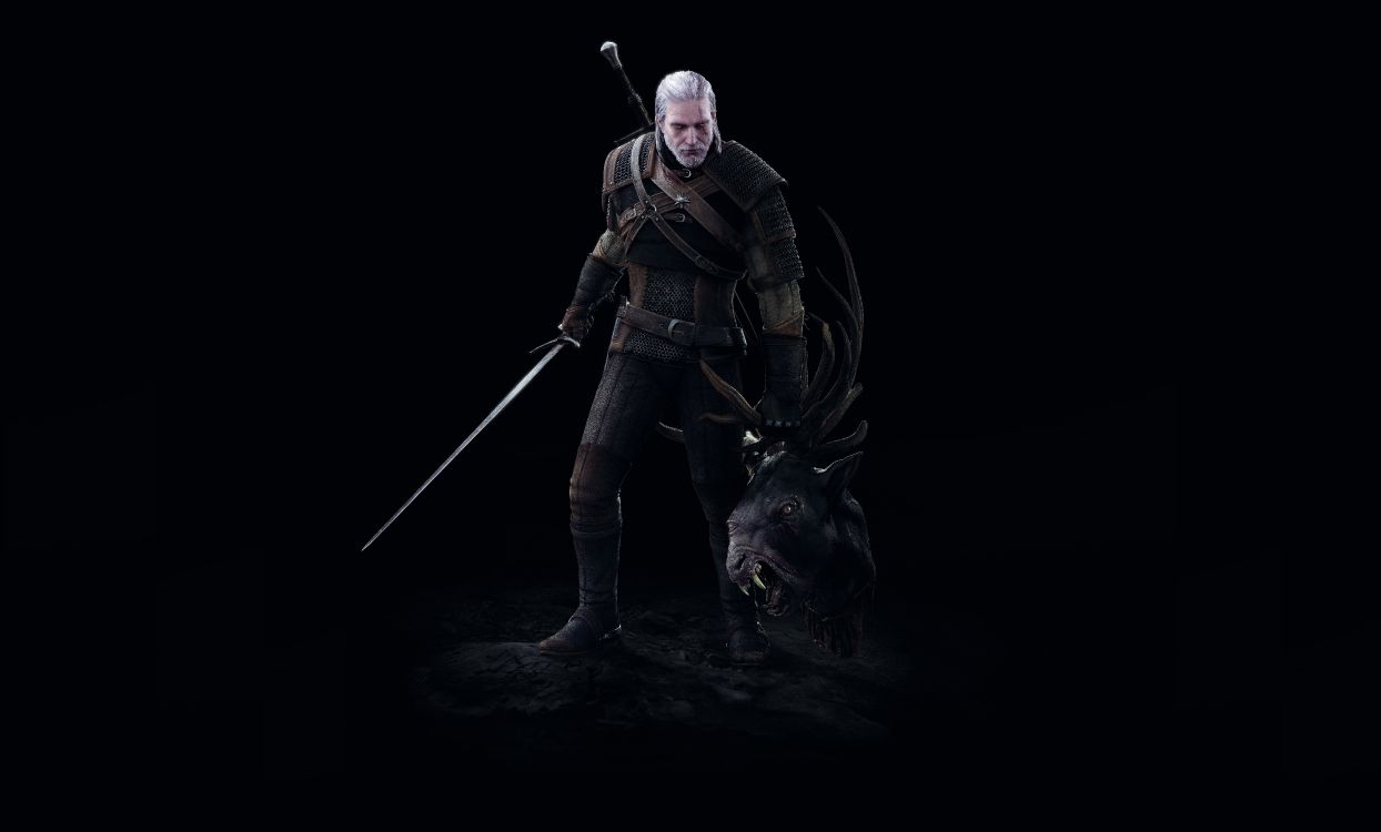 The Witcher 3 Wild Hunt, Geralt of Rivia, Darkness, Action Figure, Outerwear. Wallpaper in 13272x8000 Resolution