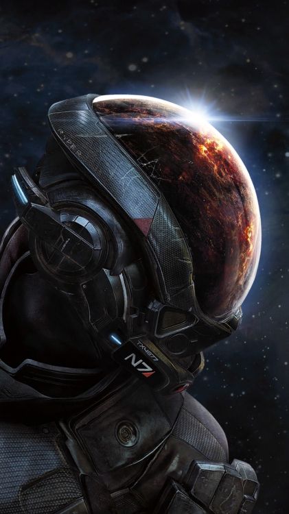 Andromeda-Helm Mit Masseneffekt, Mass Effect Andromeda, Legendäre Ausgabe Mit Masseneffekt, Bioware, Andromeda-Initiative. Wallpaper in 2160x3840 Resolution