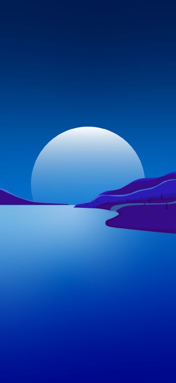 Blue, Eau, Horizon, Objet Astronomique, Pente. Wallpaper in 1080x2340 Resolution