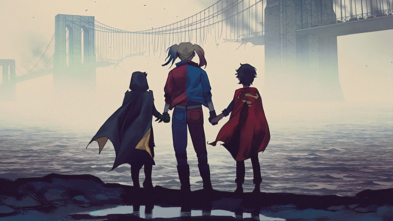 2 Personne en Manteau Rouge et Jaune Marchant Sur un Pont en Béton Gris Pendant la Journée. Wallpaper in 3840x2160 Resolution