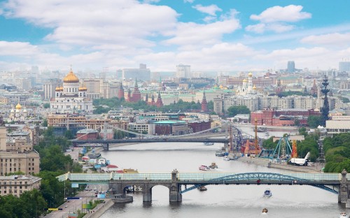 Image aerial view of city buildings during daytime