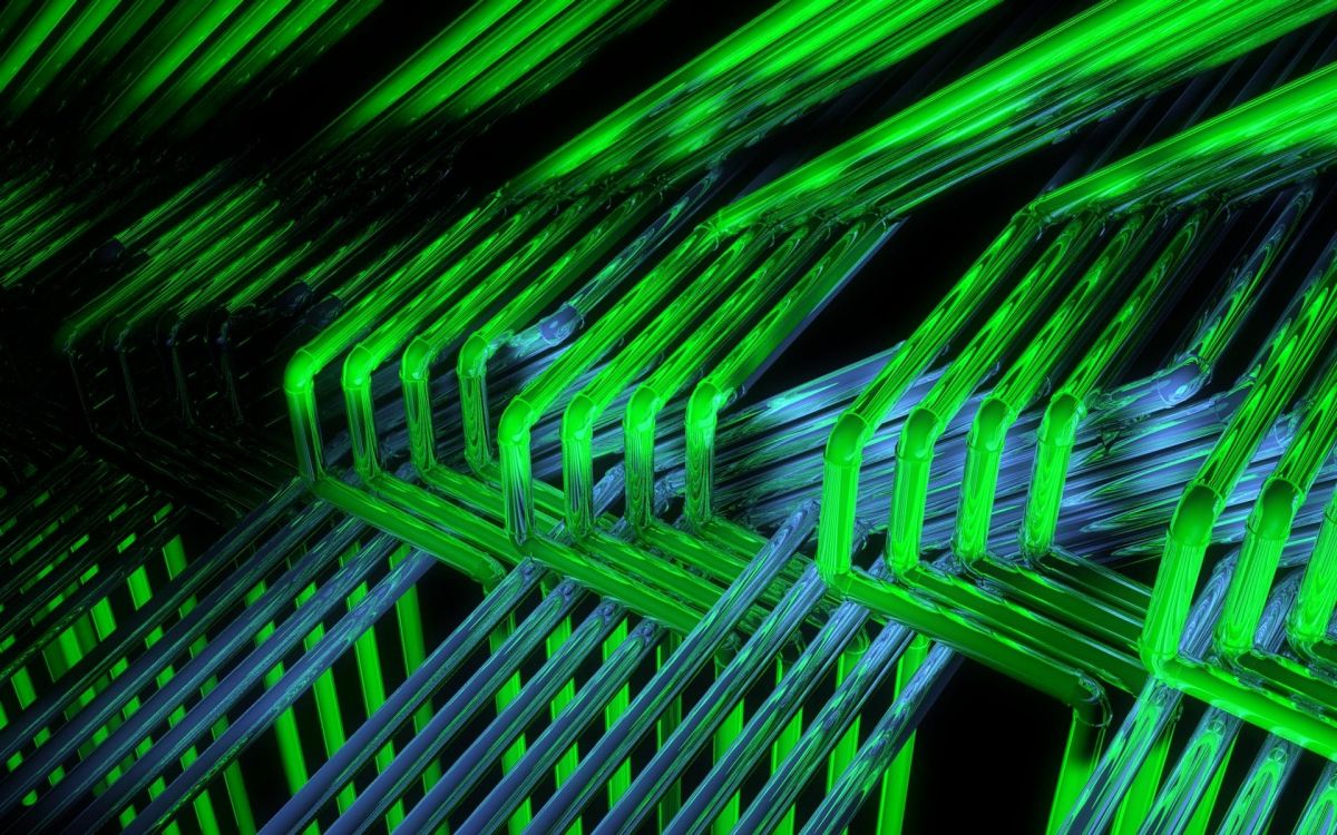 green and black light digital wallpaper