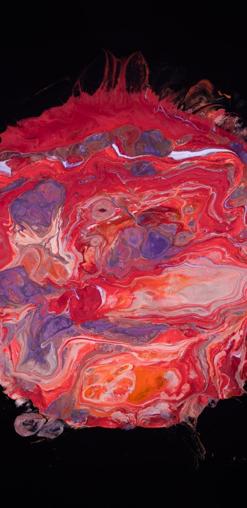 Image red and white abstract painting