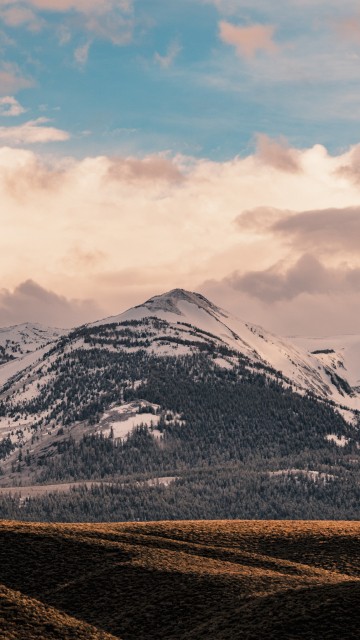 Image mountainous landforms, mountain, highland, mountain range, cloud