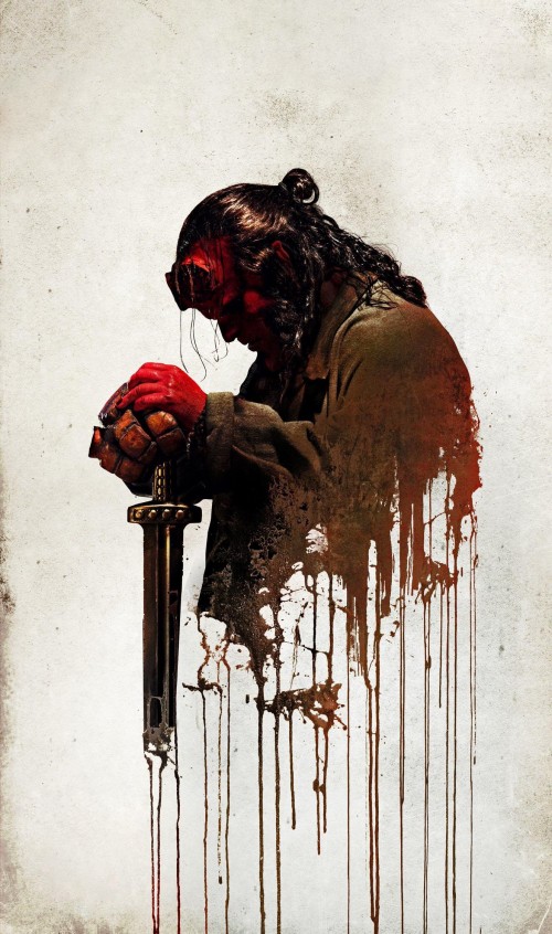 Image illustration, hellboy, drawing, DVD, Paint