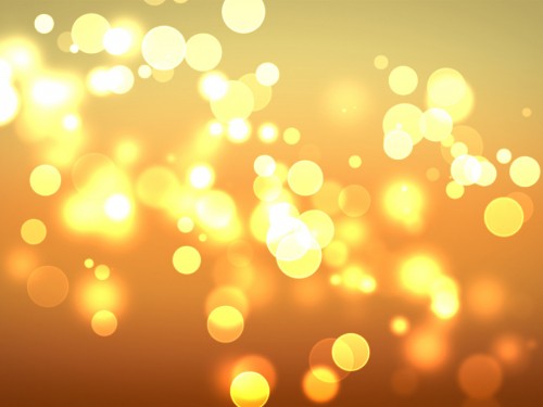 Image orange and yellow bokeh lights