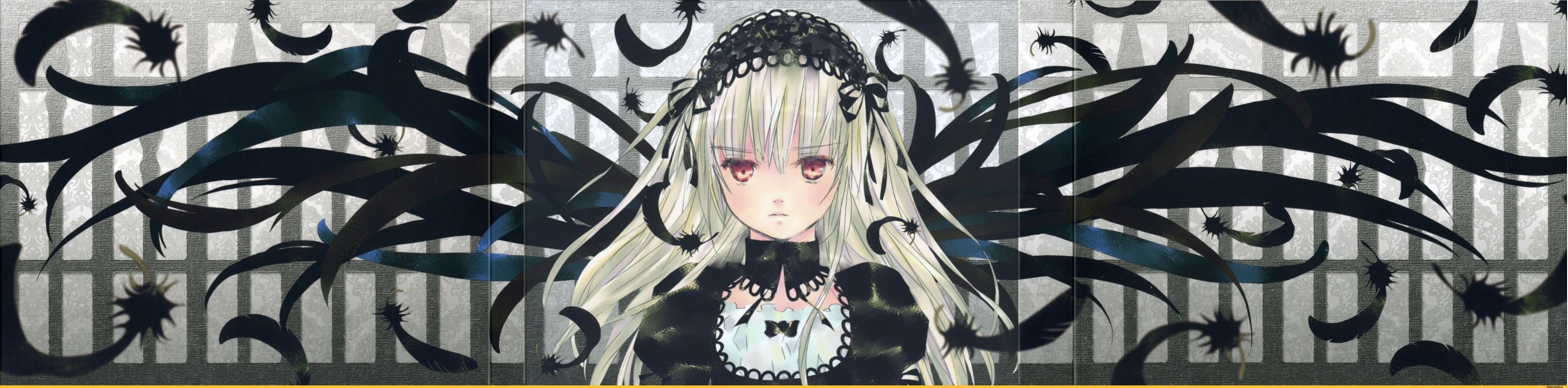 Personnage D'anime Femme Aux Cheveux Noirs. Wallpaper in 7912x1958 Resolution