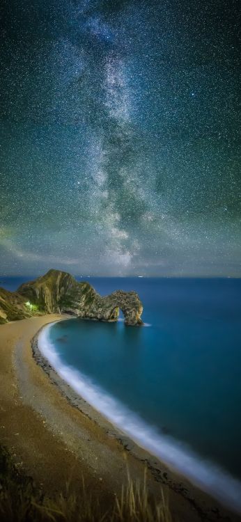 Costa de la Herencia de Purbeck, Puerta Dura, Mar, Costa, Orilla. Wallpaper in 1080x2340 Resolution