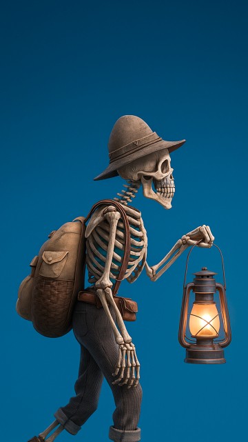 Image action figure, bone, hat, toy, skeleton