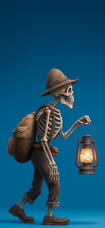Image action figure, bone, hat, toy, skeleton