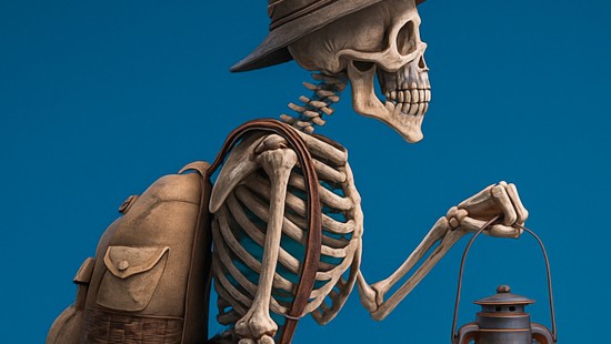 Image action figure, bone, hat, toy, skeleton