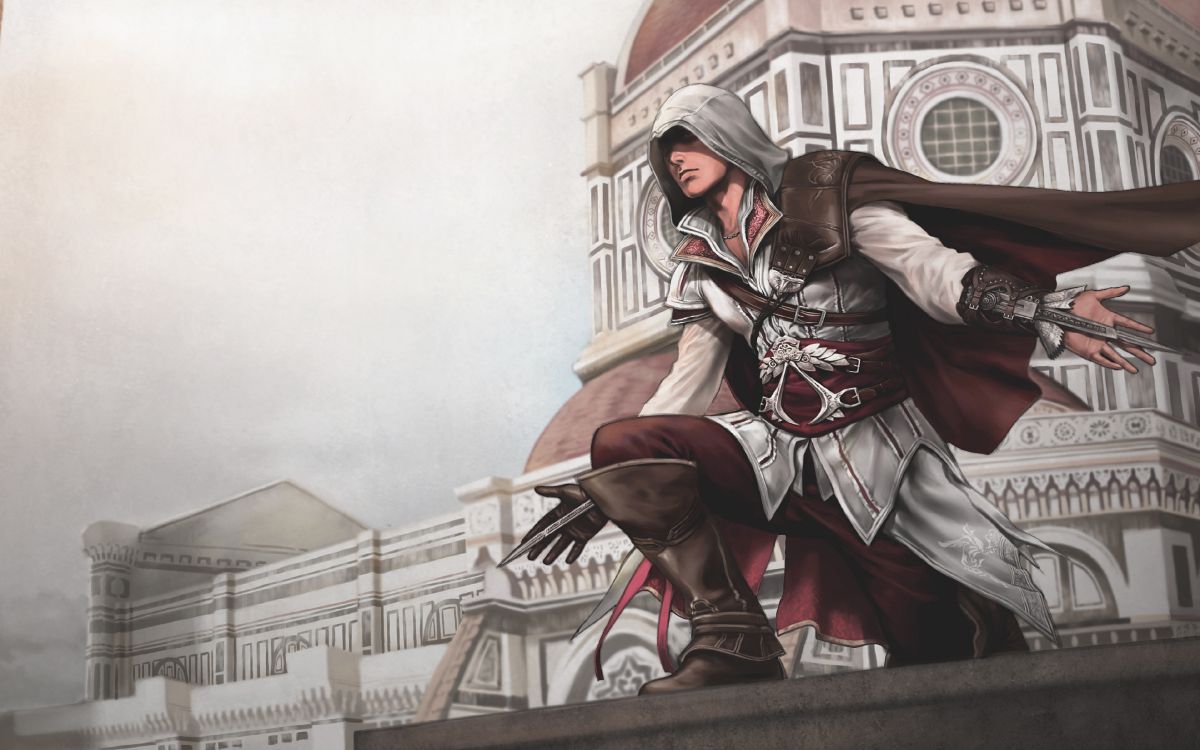 Assassins Creed II, Ezio Auditore, Art, Arts Créatifs, Vidéo. Wallpaper in 3840x2400 Resolution