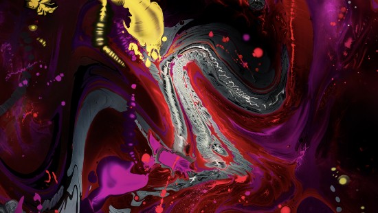 Image purple and yellow abstract painting