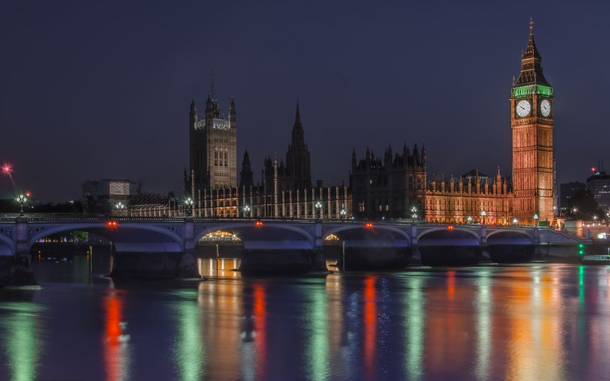 Big Ben Londres Pendant la Nuit. Wallpaper in 2880x1800 Resolution