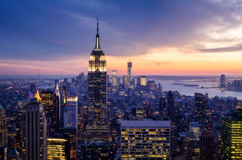 Image city skyline during night time