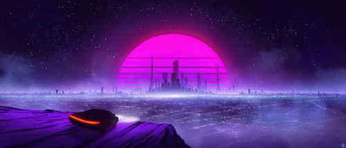 Image vaporwave, atmosphere, art, water, building