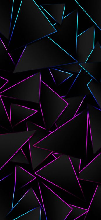 Dreieck, Kunst, Purpur, Veilchen, Magenta. Wallpaper in 1080x2340 Resolution