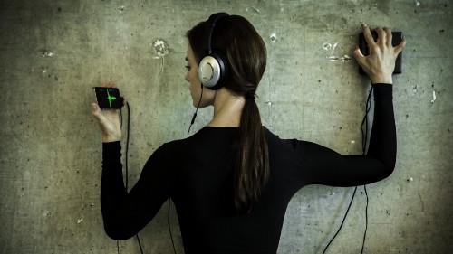 Image girl, headphones, audio equipment, female, actor