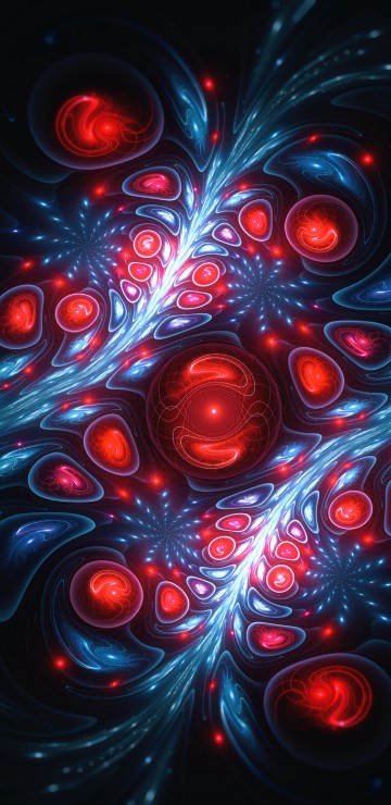 Image red and black abstract painting
