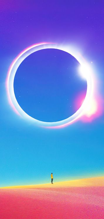 Ambiente, de la Media Luna, Luna, Luz, Azure. Wallpaper in 1422x3000 Resolution