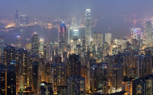 Image city skyline during night time