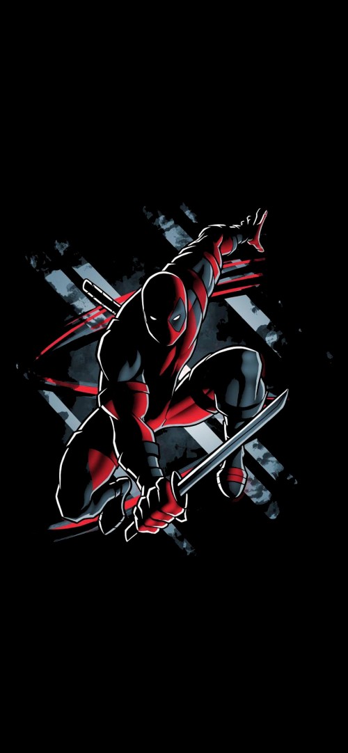 Image graphic design, deadpool, automotive lighting, motorcycle, art