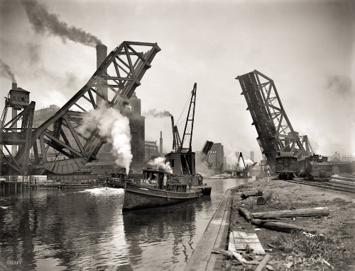 Image chicago, industry, metal, boat, crane