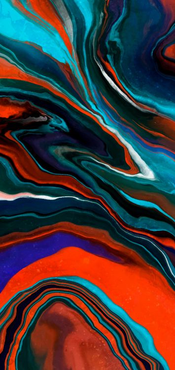 Moderne Kunst, Wasser, Azure, Textil, Orange. Wallpaper in 1422x3000 Resolution