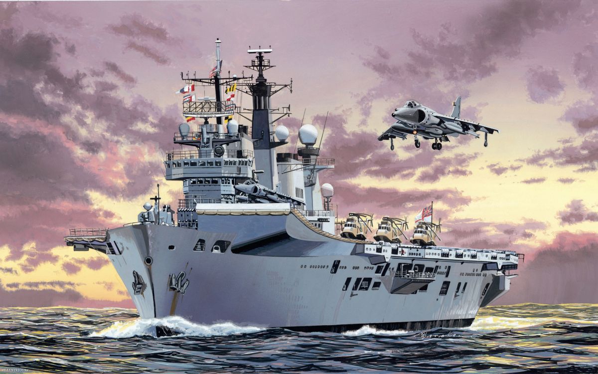 HMS Ark Royal, Royal Navy, Aircraft Carrier, HMS Illustrious, Warship. Wallpaper in 3200x2000 Resolution