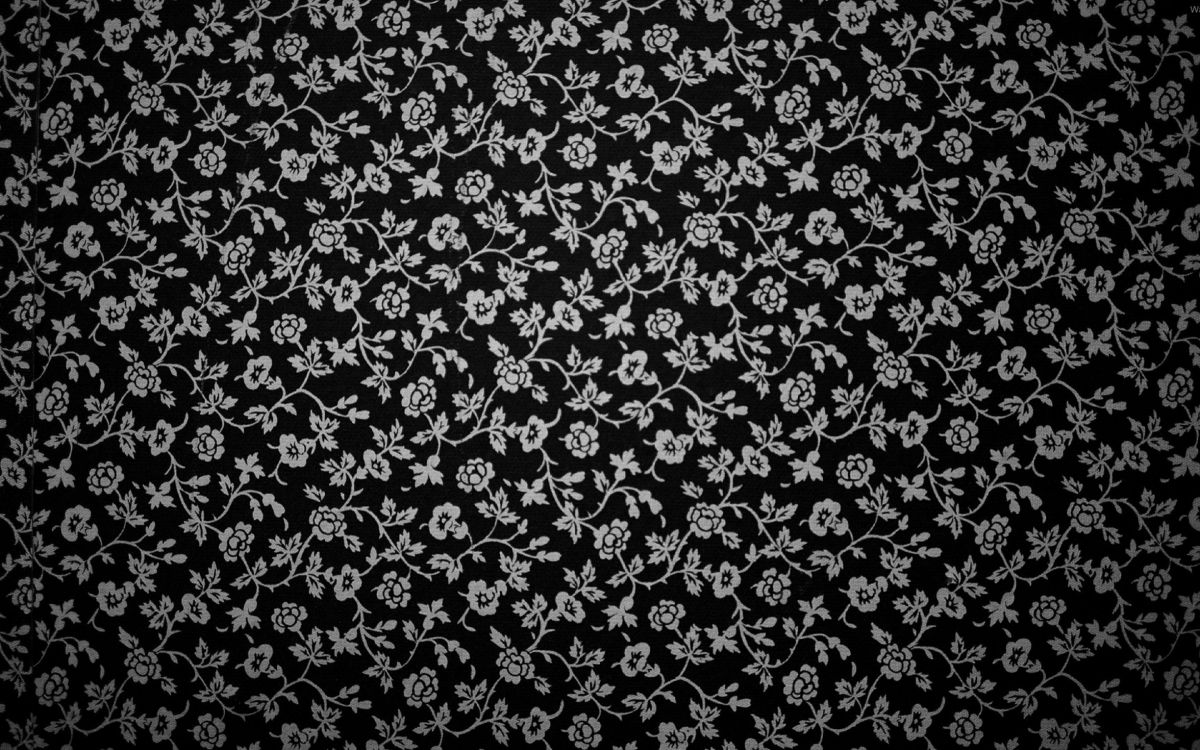 Schwarz-weißes Florales Textil. Wallpaper in 2880x1800 Resolution