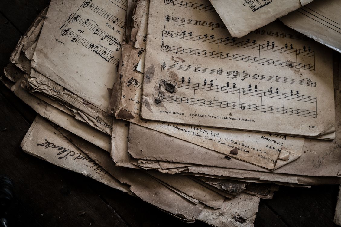 Noten, Musikalische Note, Text, Papier, Holz. Wallpaper in 6016x4000 Resolution