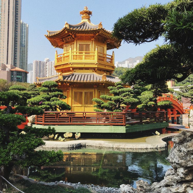 Hongkong, Nan Lian Garten, Tourismus, Chinesische Architektur, Gewässer. Wallpaper in 3024x3024 Resolution