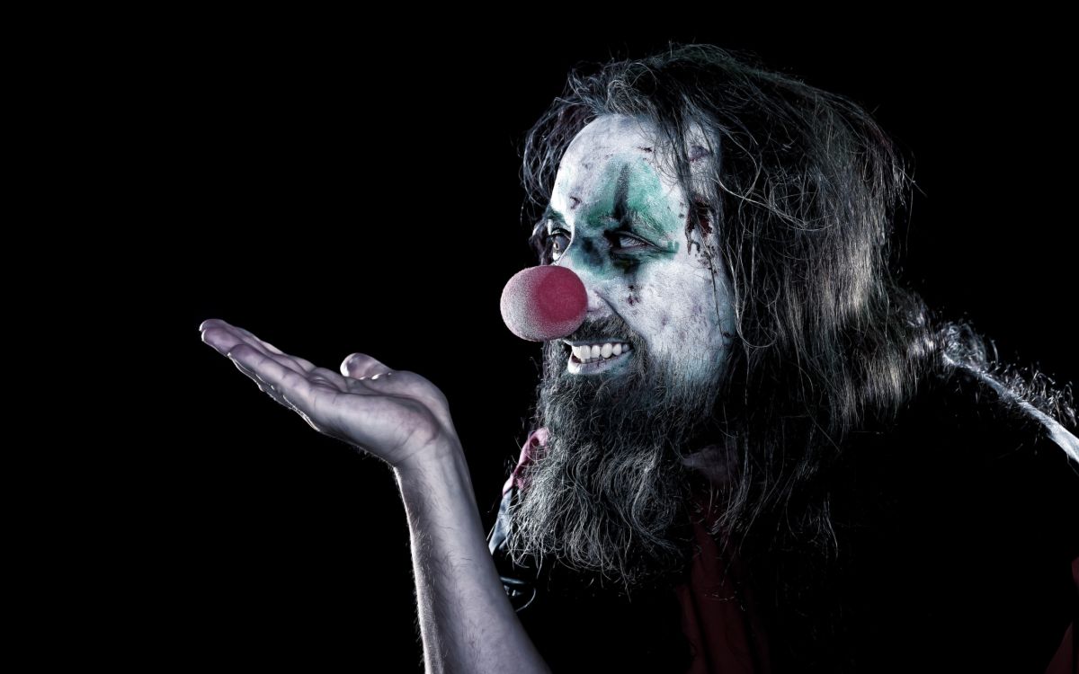 Clown, Böser Clown, Kunstwerk, Mikrofon, Lippe. Wallpaper in 2560x1600 Resolution